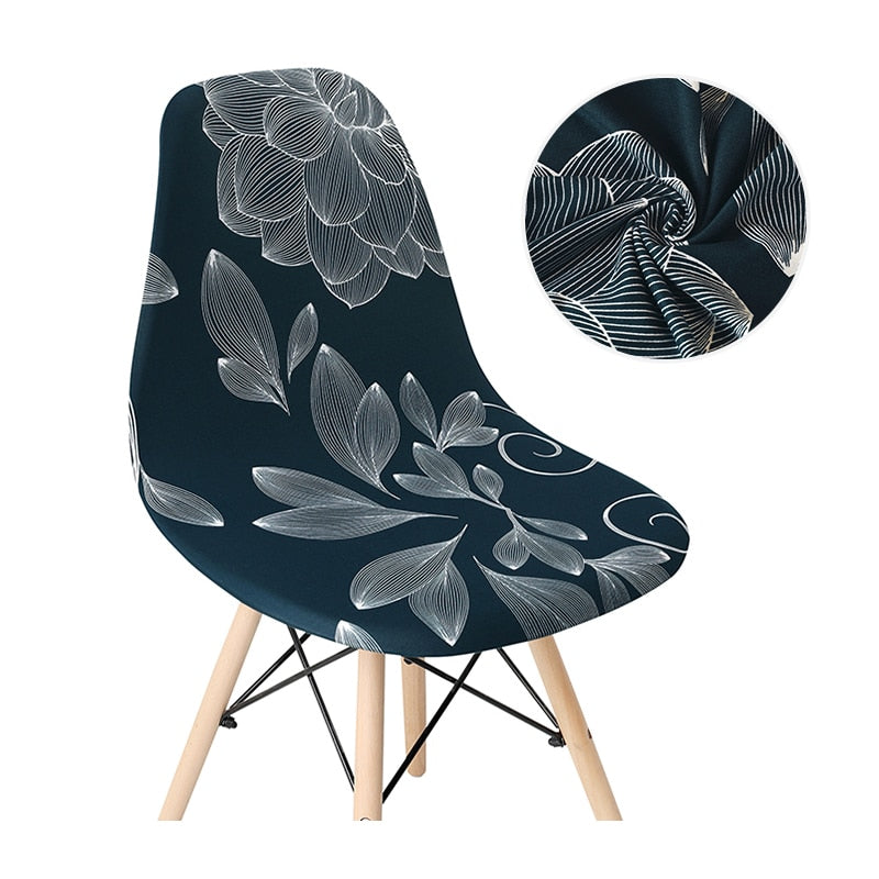 Solid Color Shell Chair Cover