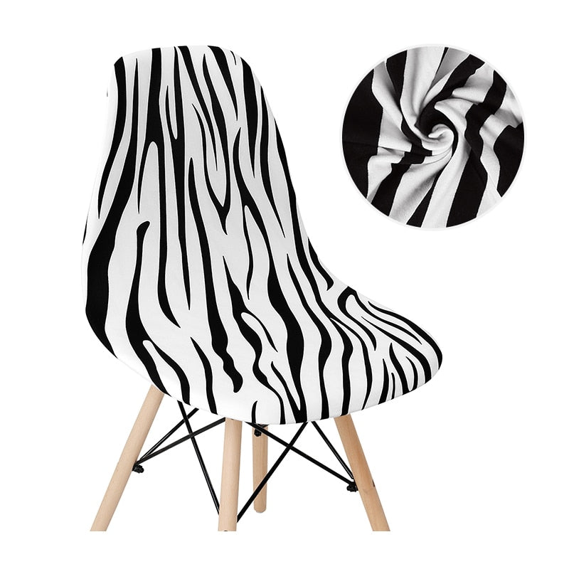 Solid Color Shell Chair Cover