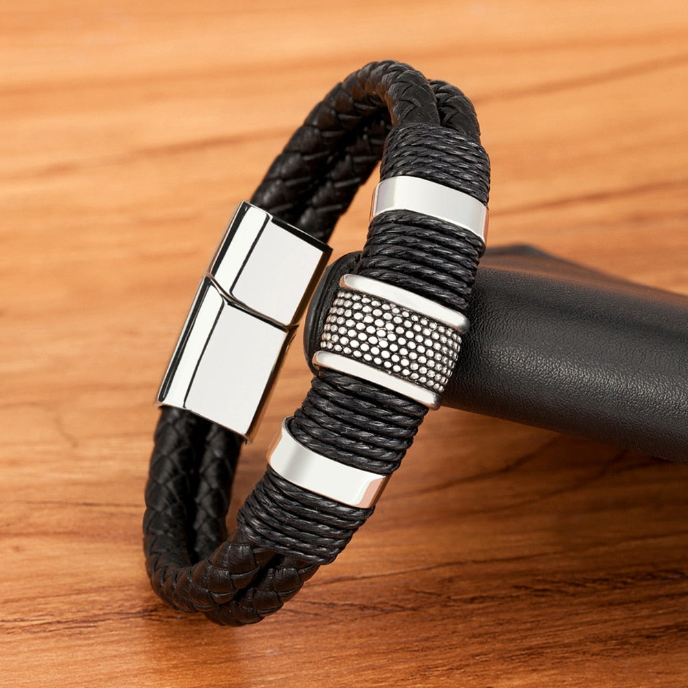 XQNI Woven Leather Bracelet