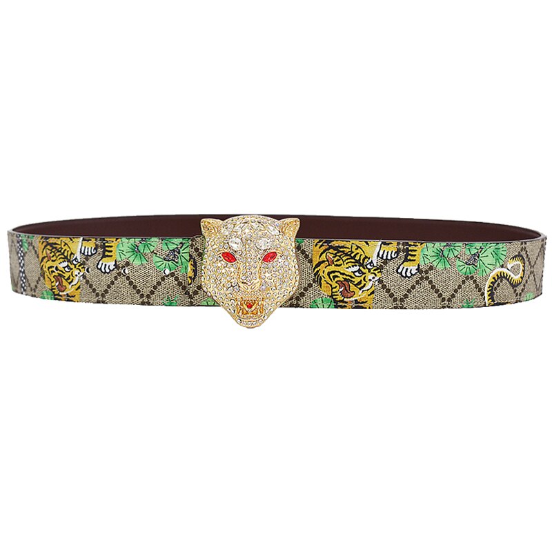 Green Tiger Leather Belt