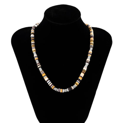 Black/White Soft Clay Bead Choker