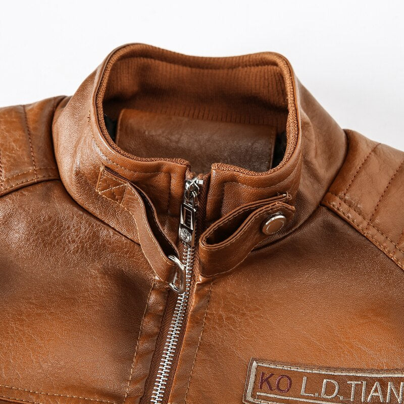 Faux Leather Moto Jacket