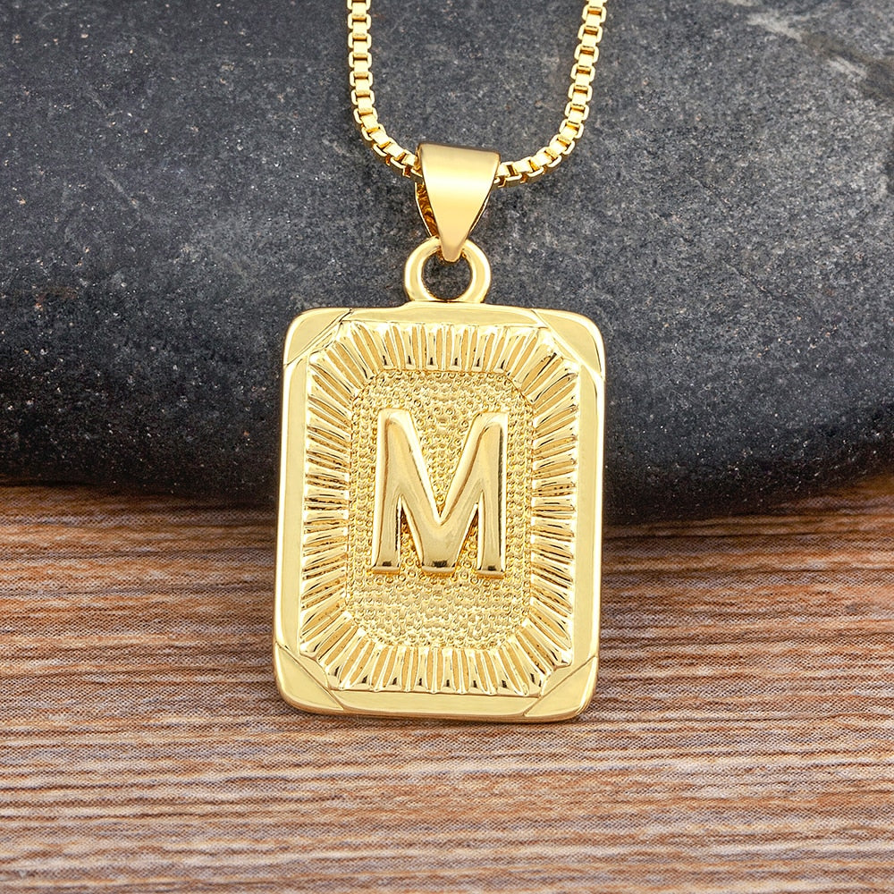 A-Z Gold Plated Letter Pendant