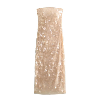 TRAFZA Elegant Halter Dress