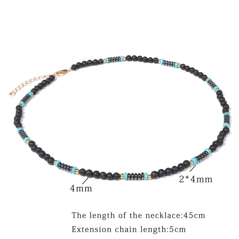 Lava Stone Bead Necklace