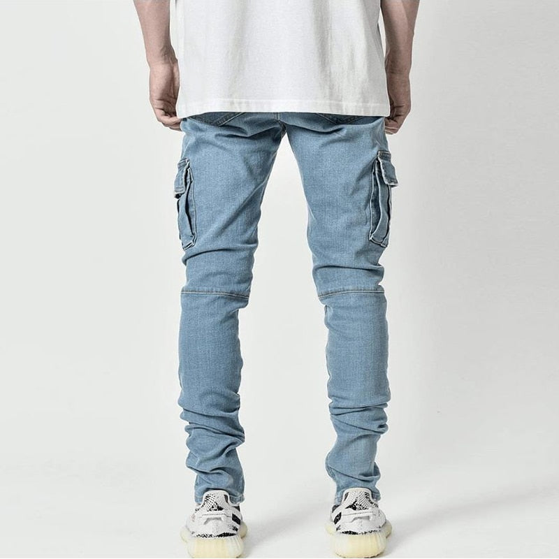 Denim Cargo Pants