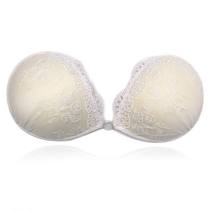 White Strapless Lace Bra