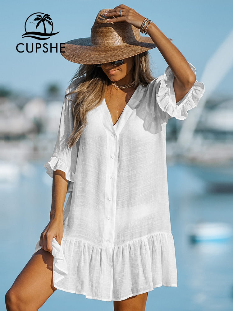 Button-Front Coverup