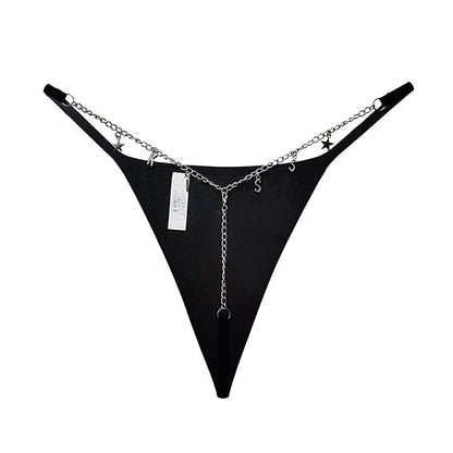 Solid Chain V Panties