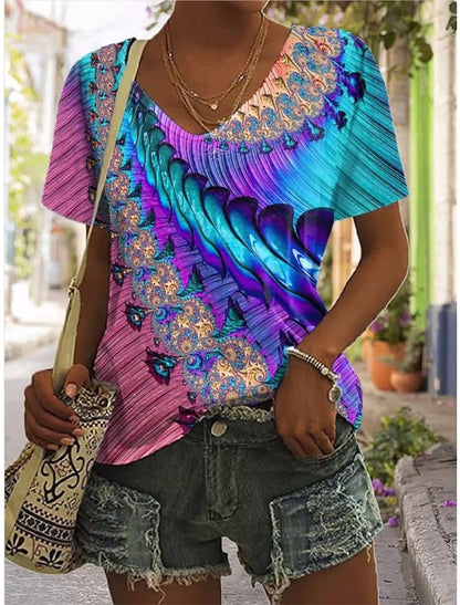 Ethnic Style Print T-Shirt