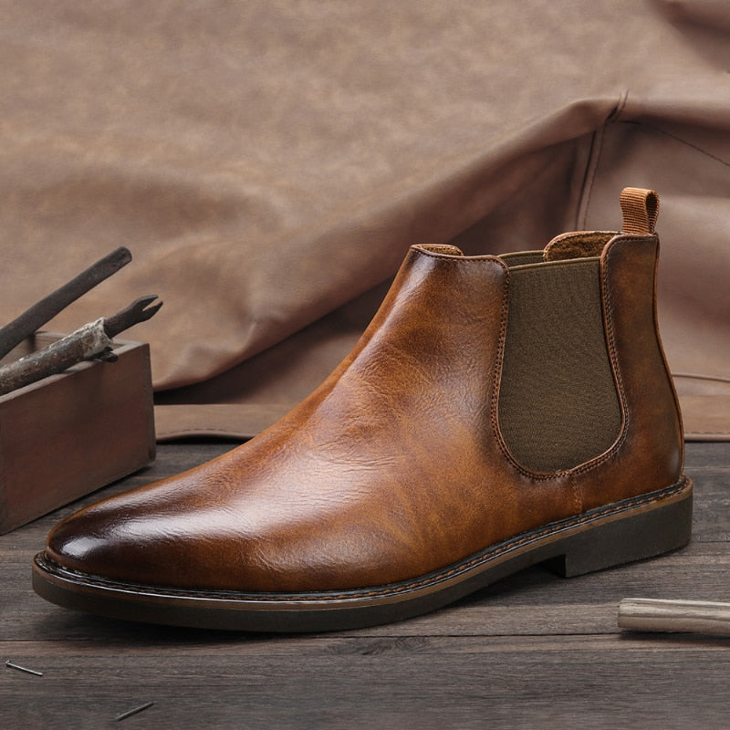 Retro Leather Boots