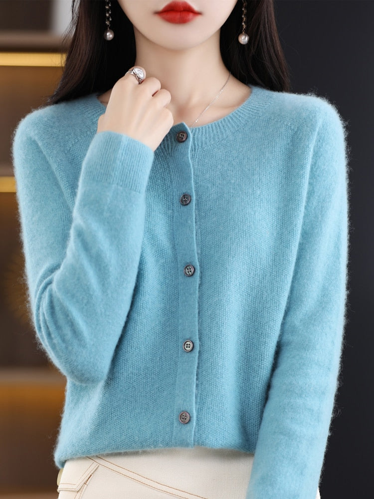 Autumn Button-up Merino Sweater