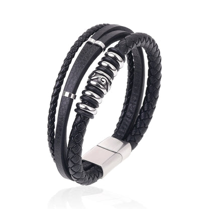 Punk Rock Steel Bead Bracelet