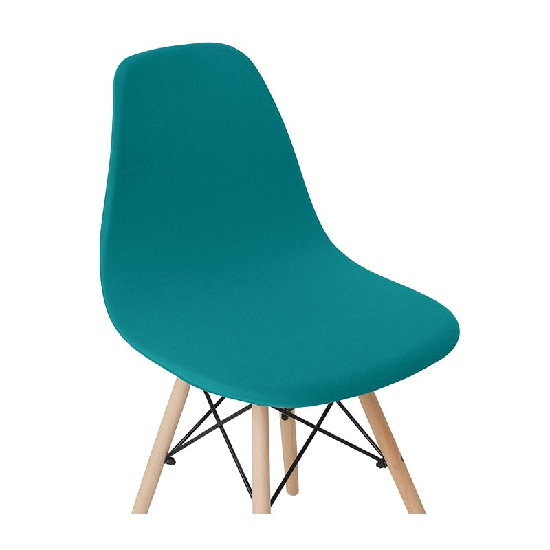 Solid Color Shell Chair Cover