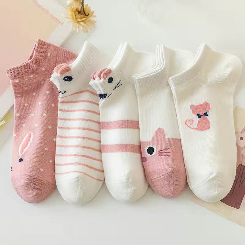 5 Pairs Cartoon Socks