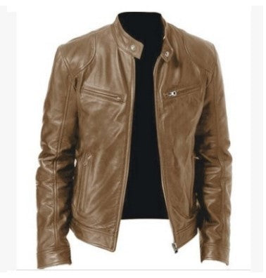 Faux Leather Aviator Jacket