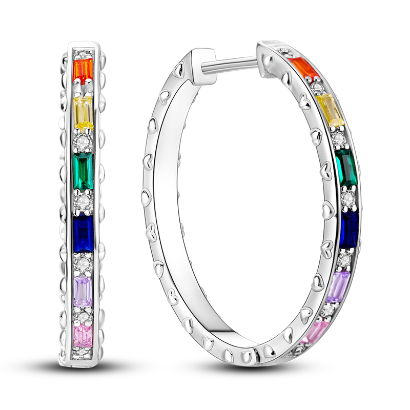 925 Silver Heart CZ Earrings
