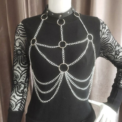 Gothic Leather Body Chains
