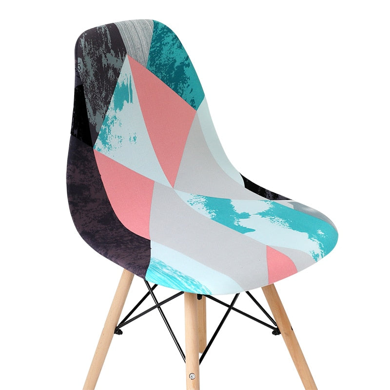 Solid Color Shell Chair Cover