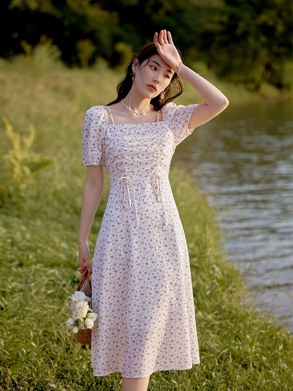 DUSHU Floral Summer Dress