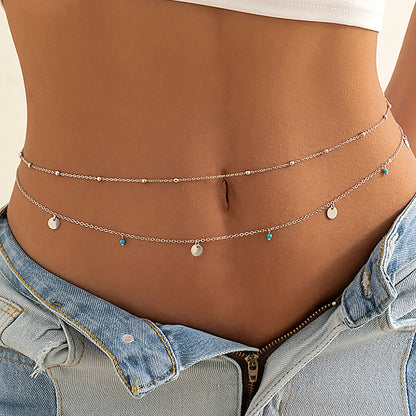 PuRui Crystal Glass Belly Belt
