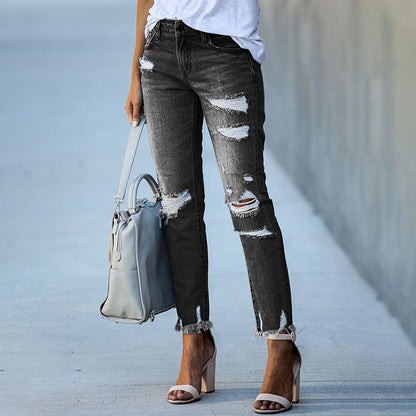 Distressed Boyfriend Jeans