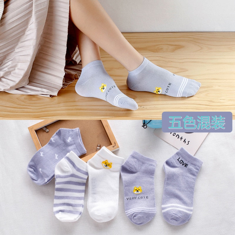 5 Pairs Cartoon Socks