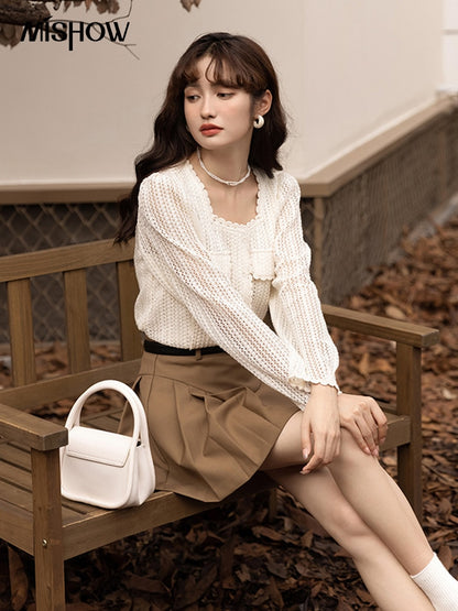 MISHOW Mesh Lace Shirt