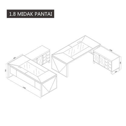 Minimalist Plaid Desk