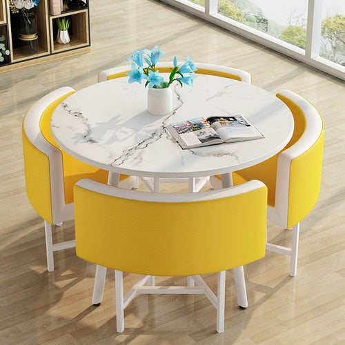 Modern Round Dining Table Set