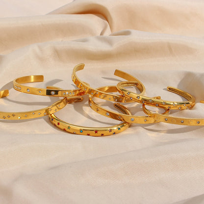 18K Gold Plated Waterproof Bangles