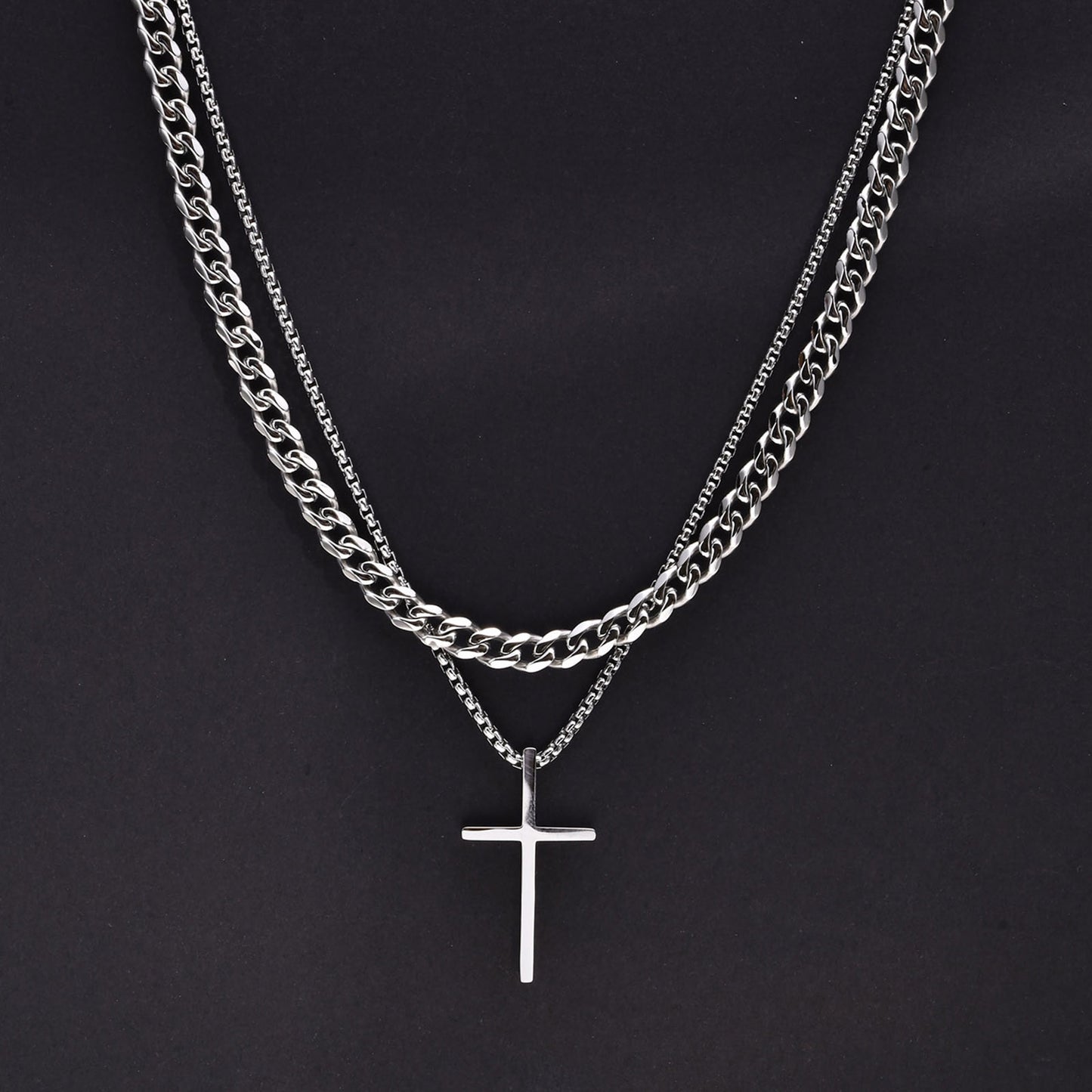 VNOX Layered Cross Pendant