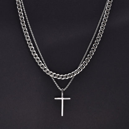 VNOX Layered Cross Pendant