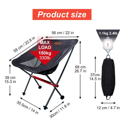 PACOONE Ultralight Folding Chair