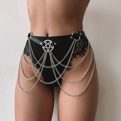 Gothic Leather Body Chains