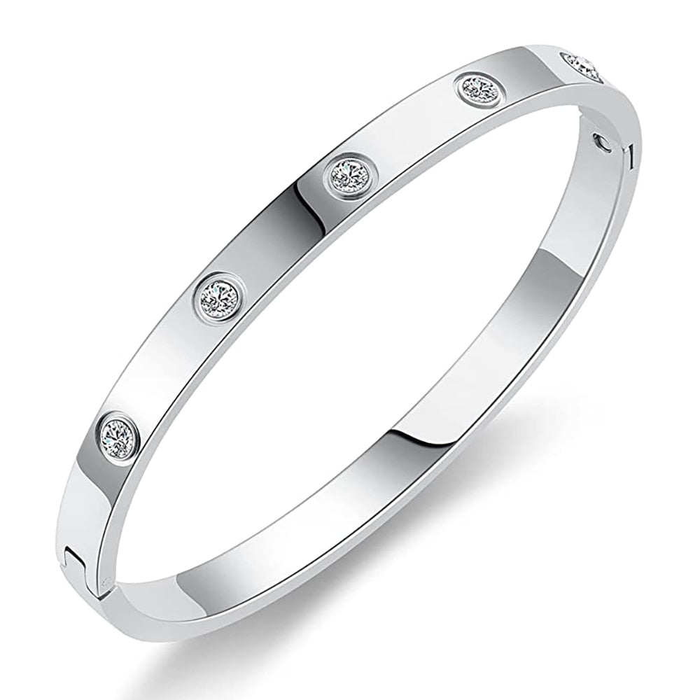 VQYSKO 4mm Stainless Steel Bangles