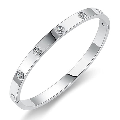 VQYSKO 4mm Stainless Steel Bangles