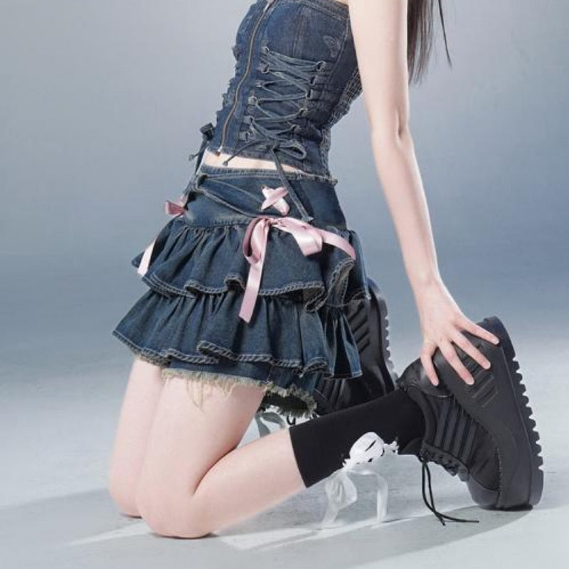 DEEPTOWN Japanese Denim Skirt