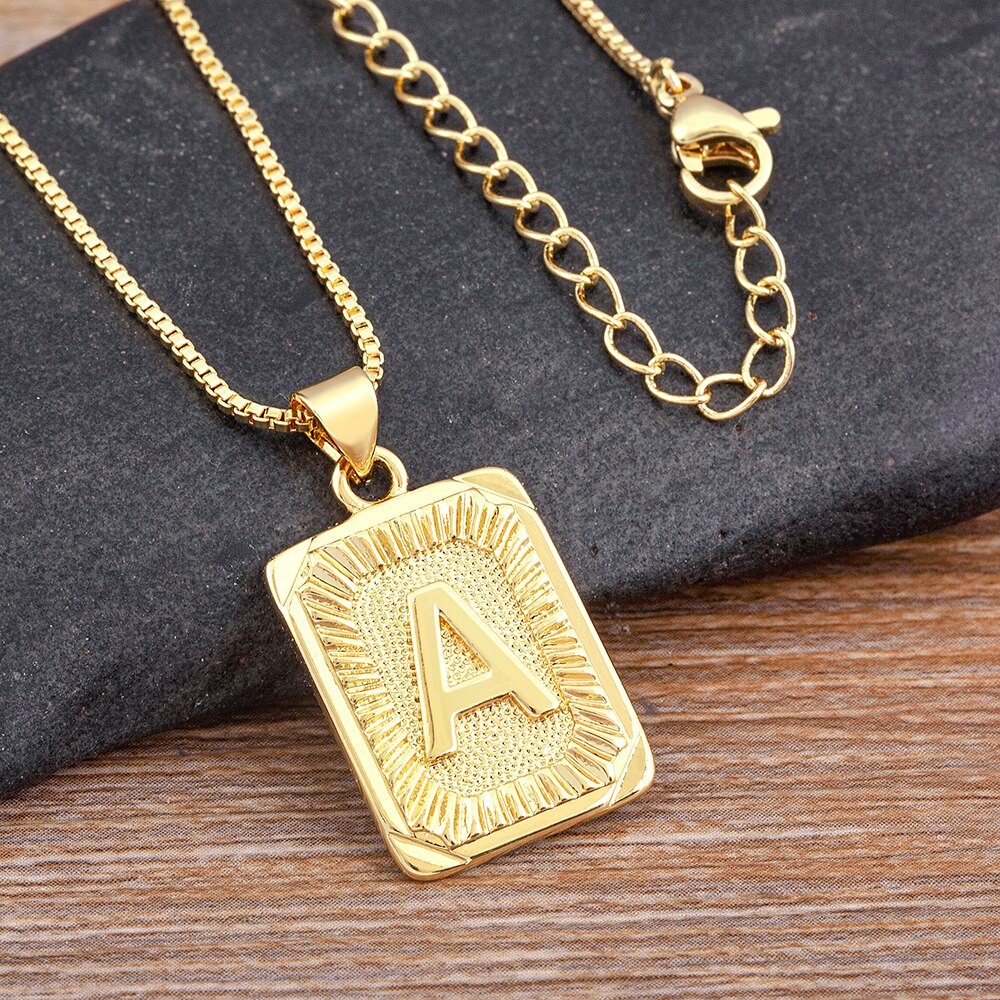 A-Z Gold Plated Letter Pendant