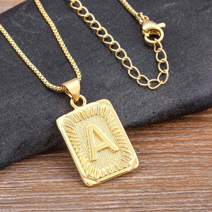 A-Z Gold Plated Letter Pendant