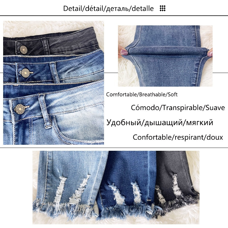 Distressed Boyfriend Jeans