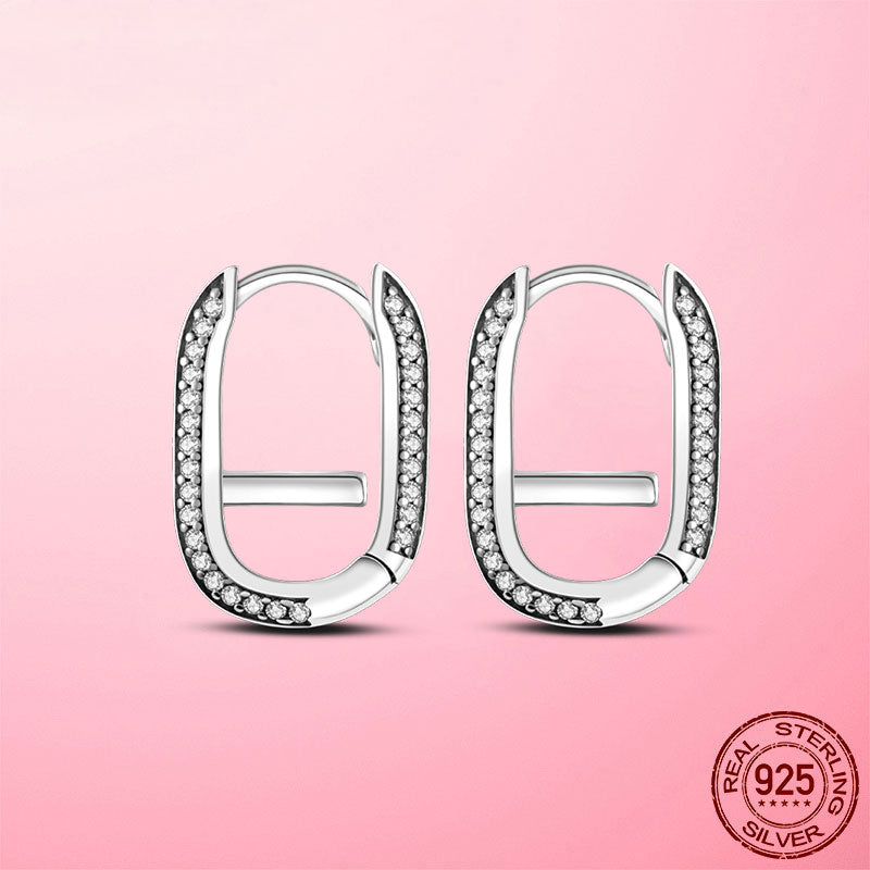 925 Silver Heart CZ Earrings