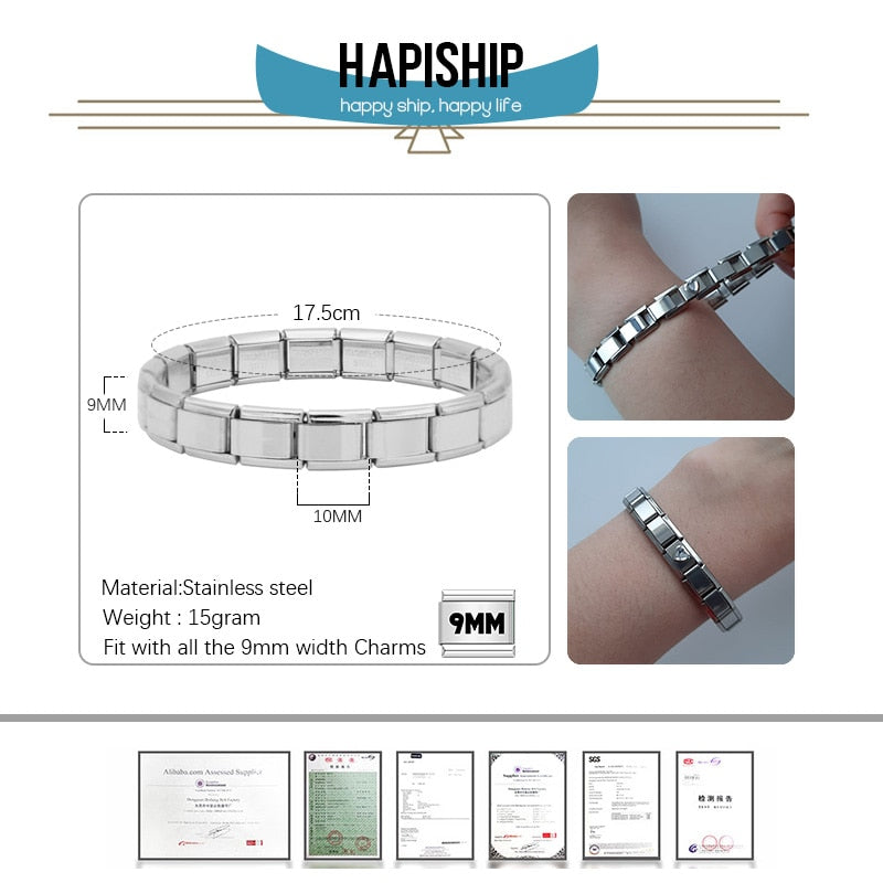 Hapiship 9mm Charm Bracelet