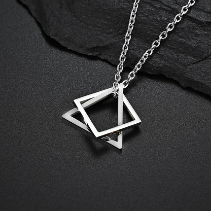 Geometric Stainless Steel Pendant
