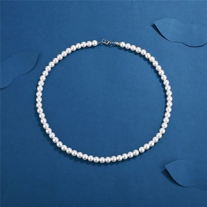 Men's Simple Pearl Necklace