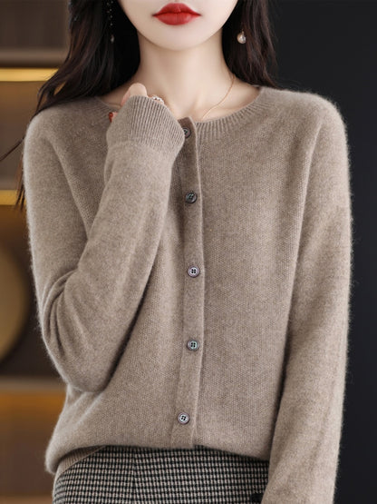 Autumn Button-up Merino Sweater