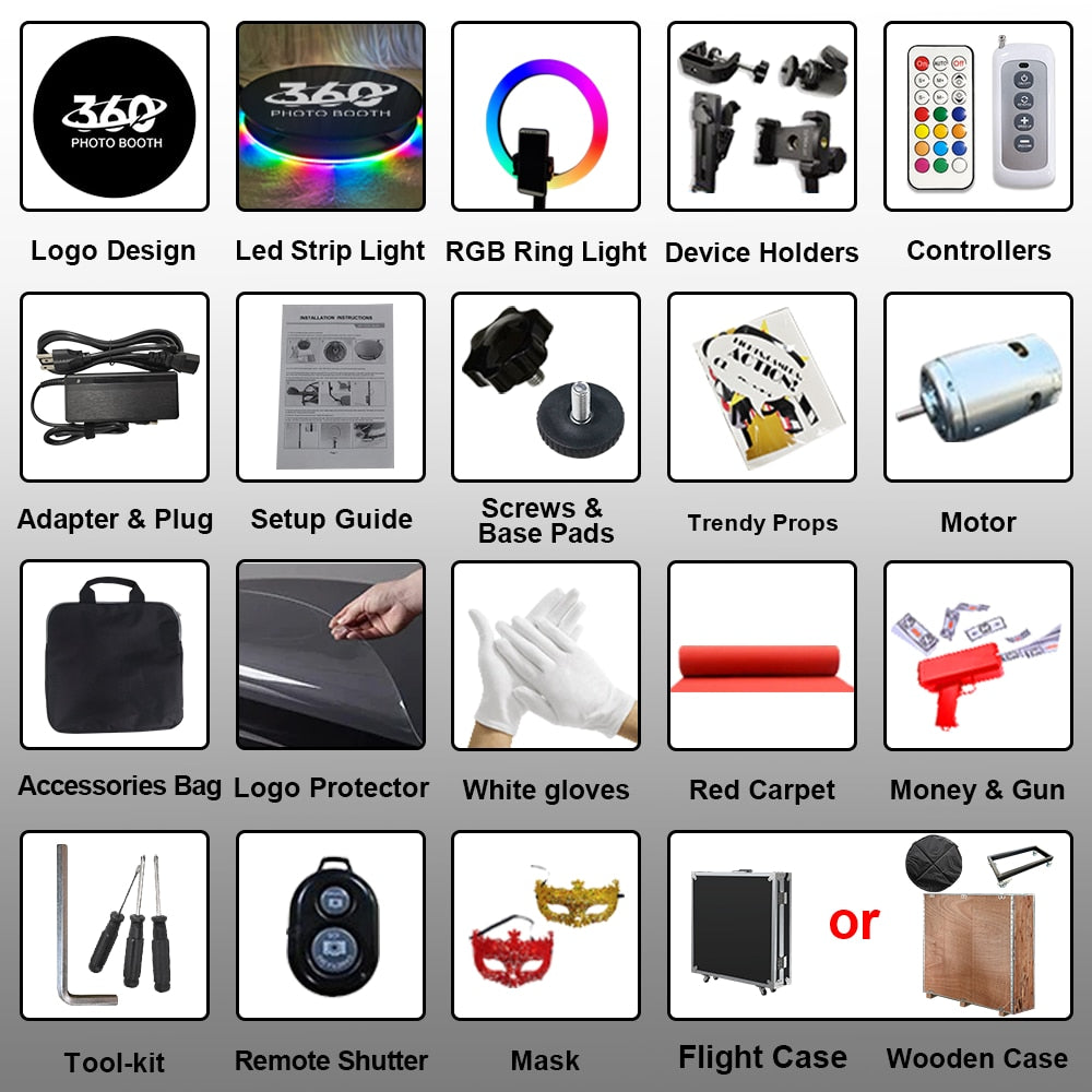 Automatic 360 Photo Booth Degree Camera Spinner