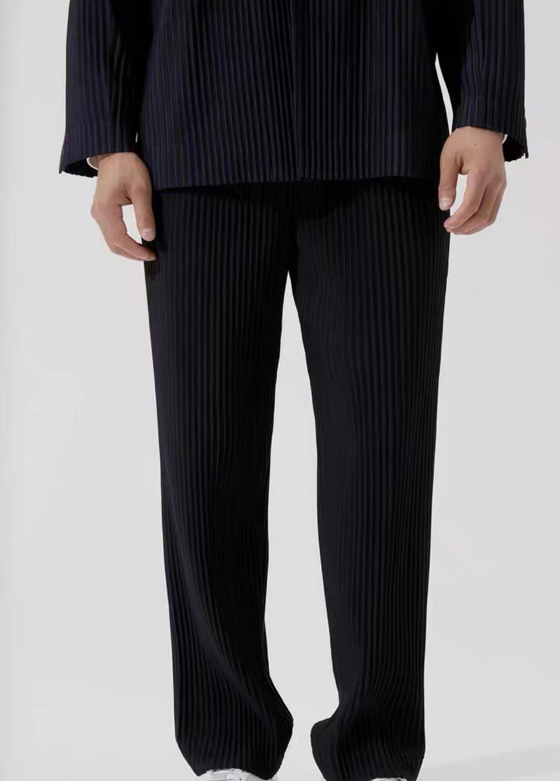 Pleated Cropped Casual Pants