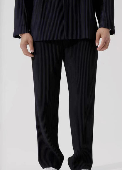 Pleated Cropped Casual Pants