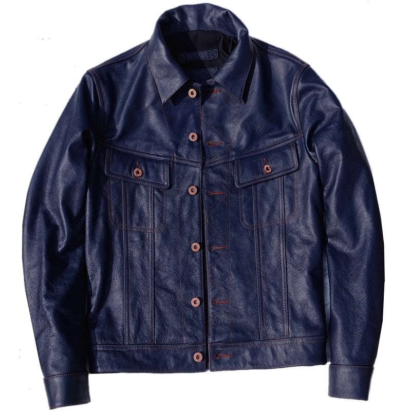 Cuero Slim Blue Jacket